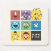 Sesame Street-vrienden | Kleurblokken Muismat (Voorkant)