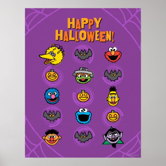 Sesame Street Vrienden - Prettig Halloween! Poster (Voorkant)