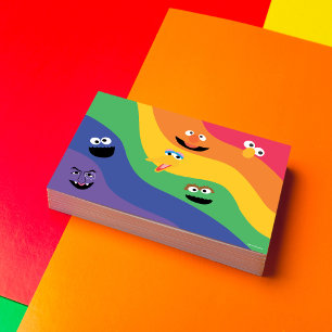 Sesame Street-vrienden regenboog verjaardagsuitnod Kaart