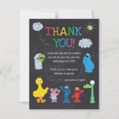 Sesame Street Vrienden Schoolbord Regenboog Bedank Bedankkaart (Voorkant)