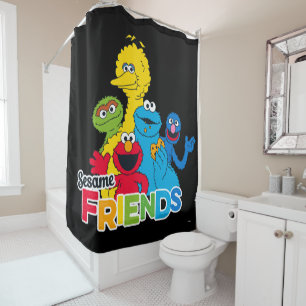 Sesame Street Vrienden van de Sesam Douchegordijn