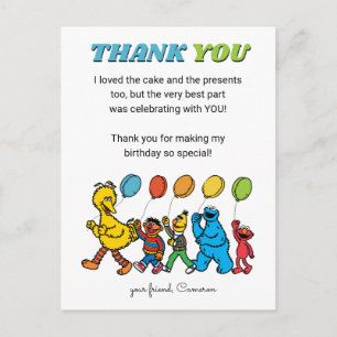 Sesame Street-vrienden   Verjaardagsballonnen - Be Briefkaart