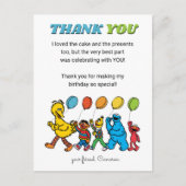 Sesame Street-vrienden | Verjaardagsballonnen - Be Briefkaart (Voorkant)