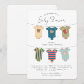 Sesame Street-vriendjes body baby shower Kaart (Voorkant / Achterkant)