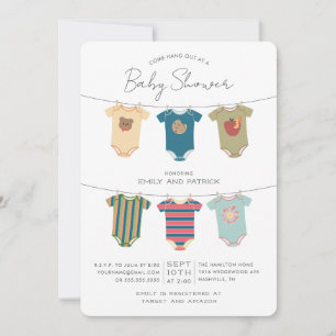 Sesame Street-vriendjes bodyuits baby shower Kaart