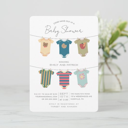 Sesame Street-vriendjes bodywarmer babyfeestje Kaart (Staand voorkant)