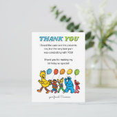 Sesame Street-vriendjes | Verjaardagsballonnen - B Briefkaart (Staand voorkant)