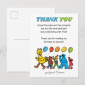 Sesame Street-vriendjes | Verjaardagsballonnen - B Briefkaart (Voorkant / Achterkant)