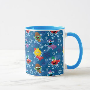 Sesame Street Winter Sneeuwvlok Patroon Mok