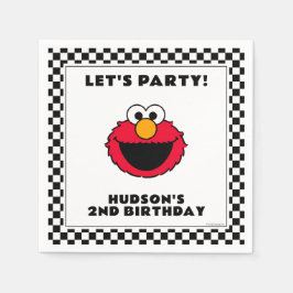 Sesame Street's Elmo Checkerboard Birthday Servet
