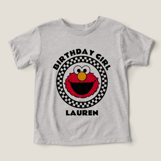 Sesame Street's Elmo geruite verjaardagsmeisje (Design voorkant)