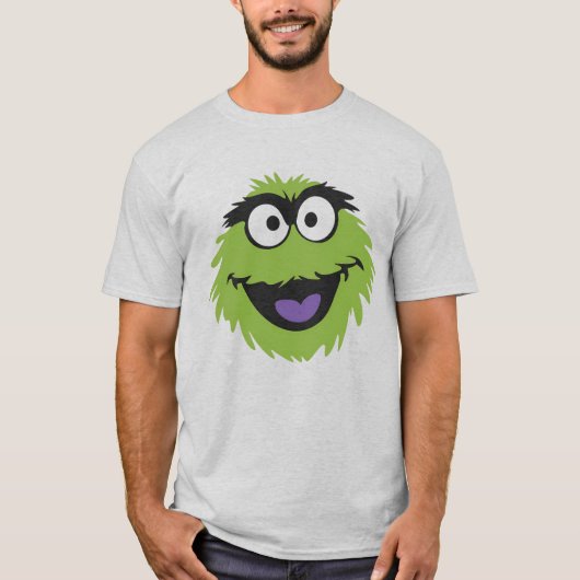 Sesamee Street Oscar de Grouch Face Gift Kleding T-shirt (Voorkant)