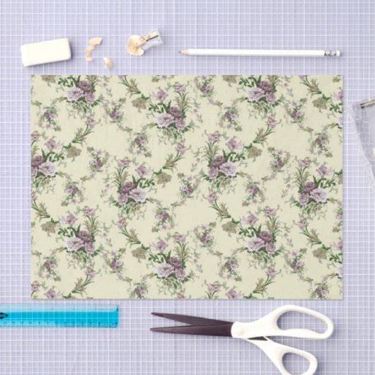 Sesamless floral mix pattern tissuepapier (Craft)