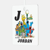 Sesamobjecten | Persoonlijke naam met foto Metalen Ornament (Voorkant links)