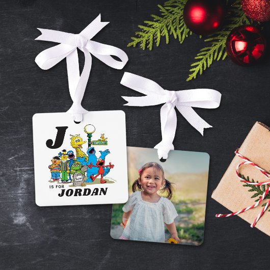 Sesamobjecten | Persoonlijke naam met foto Metalen Ornament