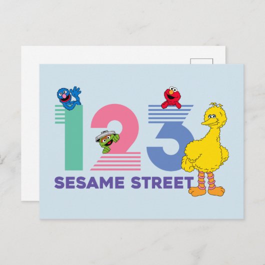 Sesamstraat 123 briefkaart (Voorkant / Achterkant)