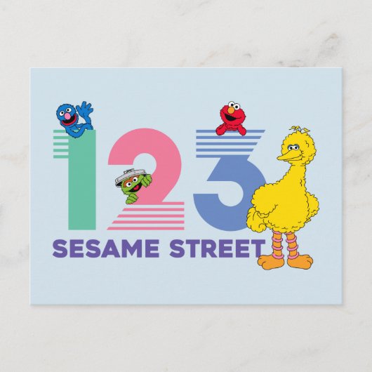 Sesamstraat 123 briefkaart (Voorkant)