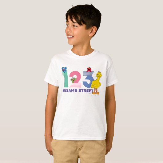 Sesamstraat 123 t-shirt (Voorkant volledig)