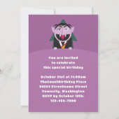 Sesamstraat 3e Derde Verjaardagsfeestje Kaart (Achterkant)