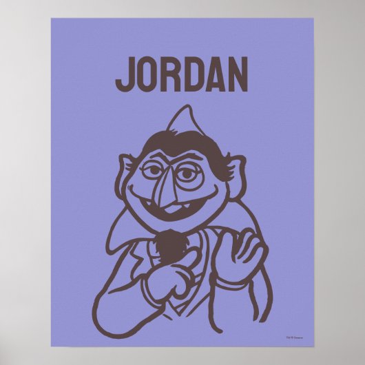 Sesamstraat | Aantal von Count | Jouw namen toevoe Poster (Voorkant)