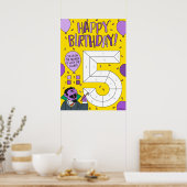 Sesamstraat | Aantal Von Count Kleur Op Getallen Poster (Keuken)