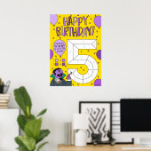 Sesamstraat | Aantal Von Count Kleur Op Getallen Poster (Thuiskantoor)