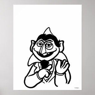 Sesamstraat   Aantal von Count Poster