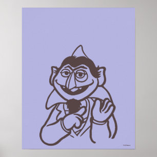 Sesamstraat   Aantal von Count Poster