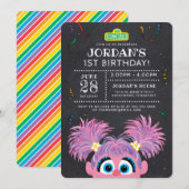 Sesamstraat | Abby Cadabby Chalkboard Birthday Kaart (Voorkant / Achterkant)