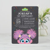Sesamstraat | Abby Cadabby Chalkboard Birthday Kaart (Staand voorkant)