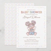 Sesamstraat Abby Cadabby Confetti Baby shower Kaart (Voorkant / Achterkant)