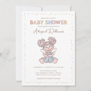 Sesamstraat Abby Cadabby Confetti Baby shower Kaart
