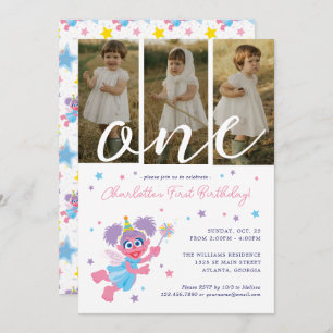 Sesamstraat Abby Cadabby Fotocollage Verjaardag Kaart