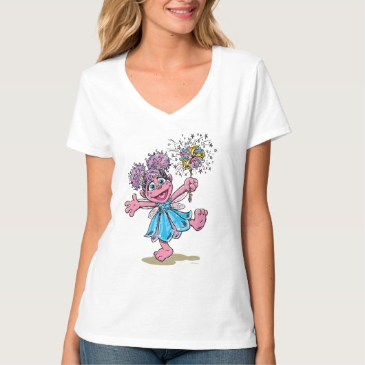 Sesamstraat Abby Cadabby Retro Art T-shirt (Voorkant)
