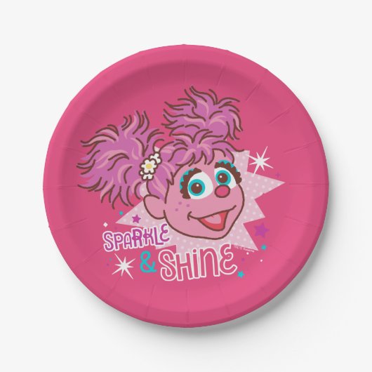 Sesamstraat | Abby Cadabby - Sparkle & Shine Papieren Bordje (Voorkant)