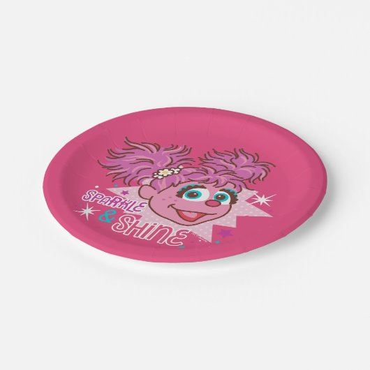 Sesamstraat | Abby Cadabby - Sparkle & Shine Papieren Bordje (Gekanteld)