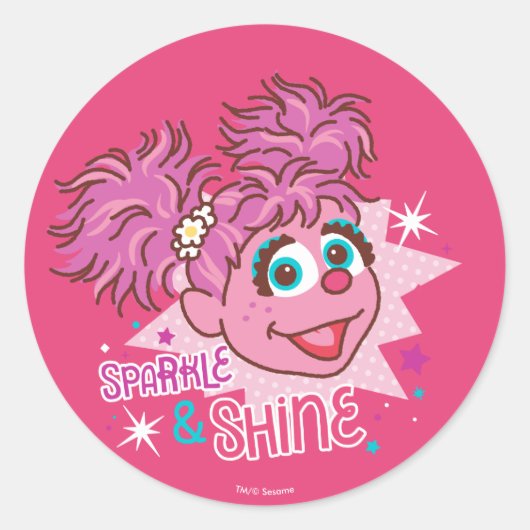 Sesamstraat | Abby Cadabby - Sparkle & Shine Ronde Sticker (Voorkant)