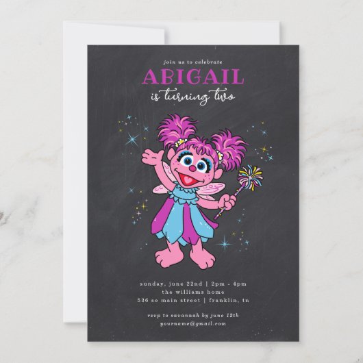 Sesamstraat Abby Cadabby Sparkles Verjaardag Kaart (Voorkant)