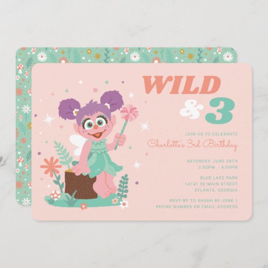 Sesamstraat - Abby Cadabby | Wilde en Drie Kaart (Voorkant / Achterkant)