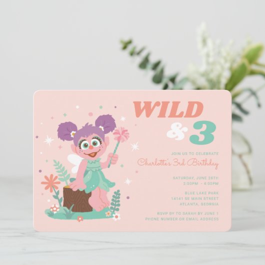 Sesamstraat - Abby Cadabby | Wilde en Drie Kaart (Staand voorkant)