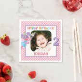 Sesamstraat Abby Polka Dot Verjaardag Servet (Insitu)