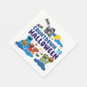 Sesamstraat | Aftellen naar Halloween Servet (Hoek)