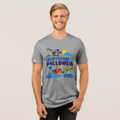 Sesamstraat | Aftellen naar Halloween Tri-Blend Shirt (Voorkant volledig)