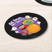 Sesamstraat | Alle trucs zijn geen traktaties! Ronde Kartonnen Onderzetter (Gebogen)