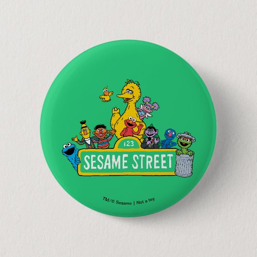 Sesamstraat | Alles rond Sesamstraat Sign Ronde Button 5,7 Cm (Voorkant)