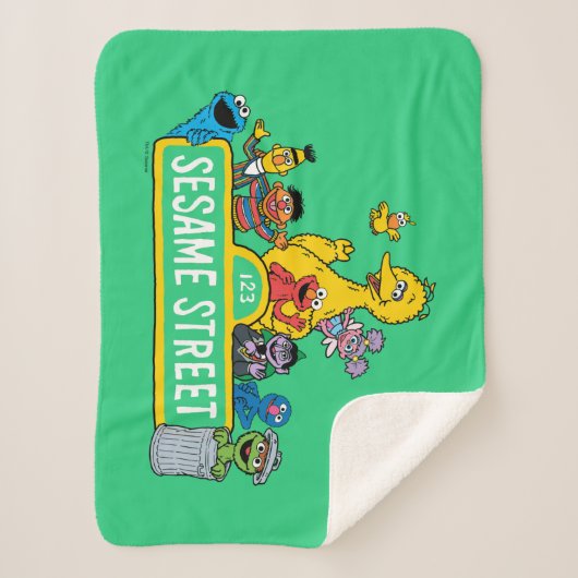 Sesamstraat | Alles rond Sesamstraat Sign Sherpa Deken (Voorkant)