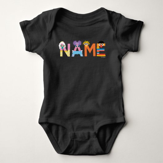  Sesamstraat Alphabet Baby T-Shirt (Voorkant)