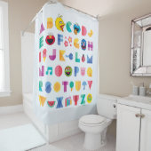 Sesamstraat Alphabet Douchegordijn (In situ)
