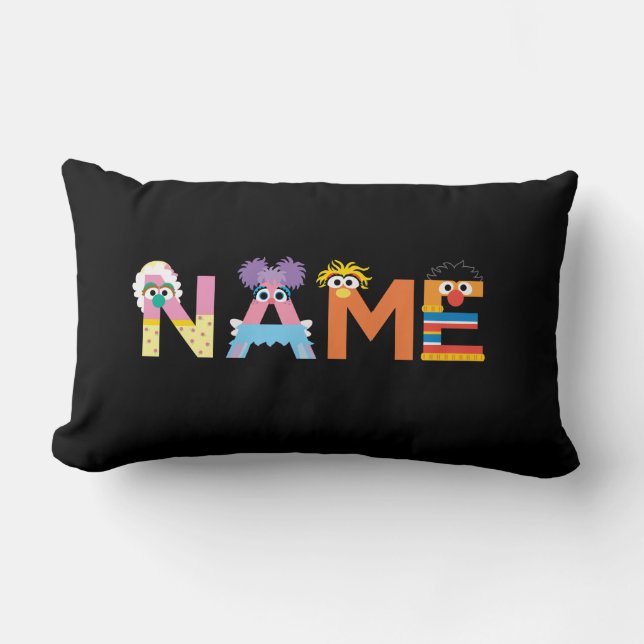  Sesamstraat Alphabet Lumbar Pillow Kussen (Voorkant)