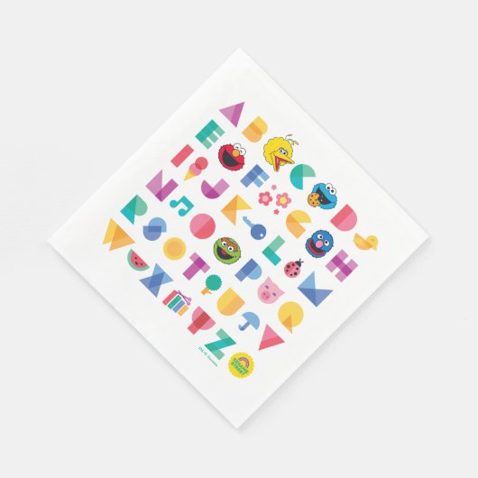 Sesamstraat Alphabet Servet (Hoek)